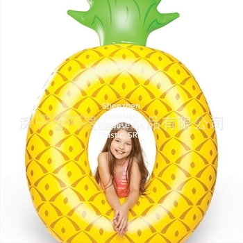 Inel de înot gonflabil cu ananas pentru adulți din PVC (Material: PVC ecologic, Grosime: 0,25 mm, Model: monocrom, Categorie: inel de înot)