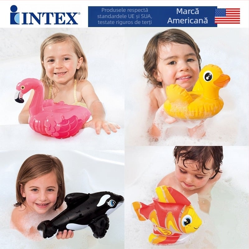 INTEX58590 Jucărie gonflabilă de apă pentru sugari și copii mici — temă animal pentru piscină, inel de înot gonflabil cu flotabilitate mare
