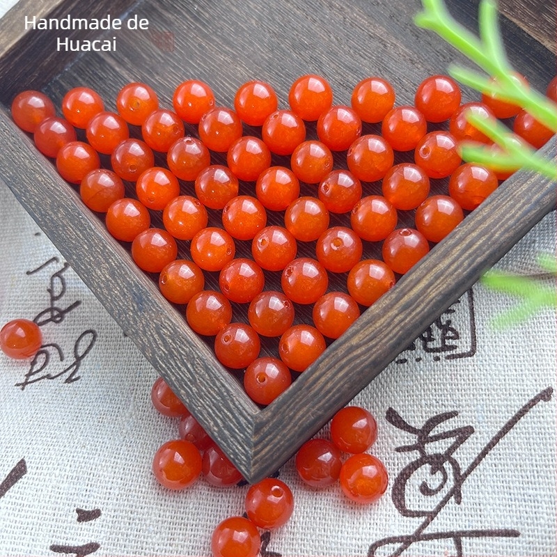 Mărgele de agat – naturale, tăiate și lustruite, componente DIY pentru bijuterii, origine Jinhua