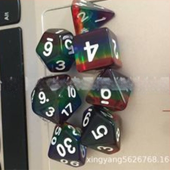 Set de zaruri: zaruri din rășină, multifacetate, finisaj periat, stil fillet, 10.000 bucăți, pentru șah și jocuri de cărți