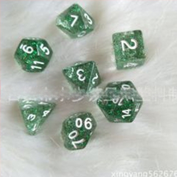 Set de zaruri: zaruri din rășină, multifacetate, finisaj periat, stil fillet, 10.000 bucăți, pentru șah și jocuri de cărți