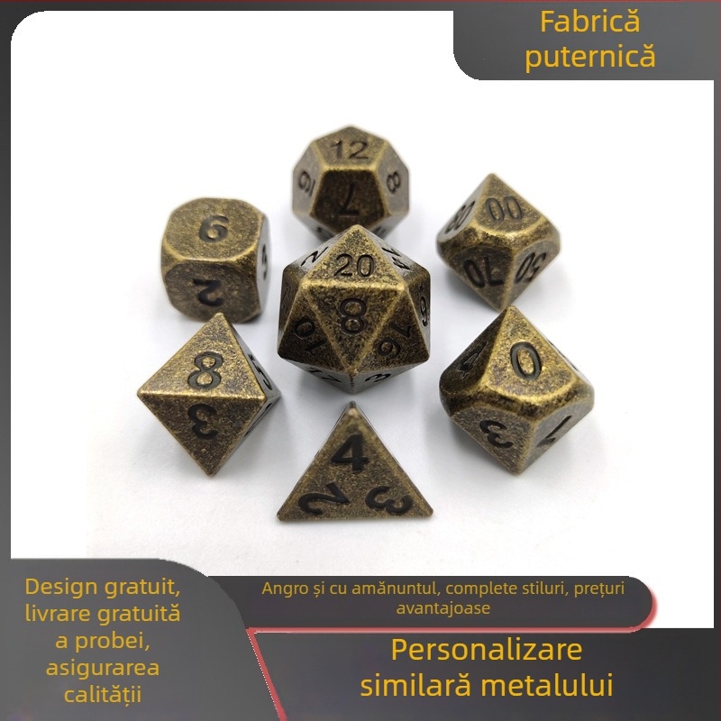 Zaruri metalice din aliaj de zinc, 20 fețe, stil unghi drept, pachet 100