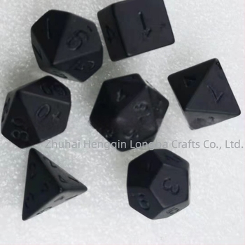 Qixiu set de 7 zaruri acrilice, stil unghi drept, zaruri cu 20 fețe