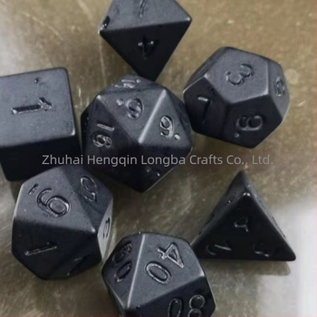 Qixiu set de 7 zaruri acrilice, stil unghi drept, zaruri cu 20 fețe