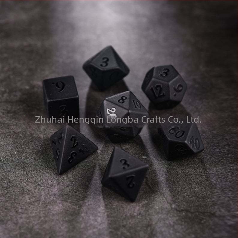 Qixiu set de 7 zaruri acrilice, stil unghi drept, zaruri cu 20 fețe