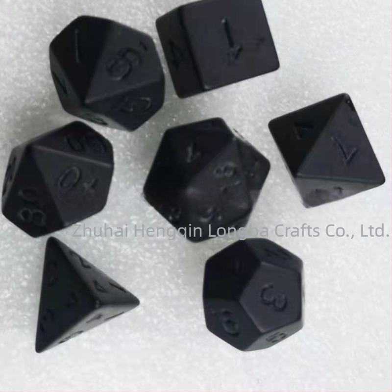 Qixiu set de 7 zaruri acrilice, stil unghi drept, zaruri cu 20 fețe