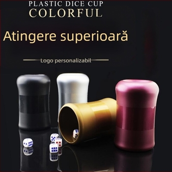 Set de cupe pentru zaruri din plastic | Material ABS; Brand Runwei; Origine Zhejiang; Potrivit pentru baruri, KTV și jocuri cu cărți; Ambalare: 100 buc