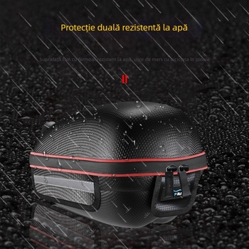 Geantă pentru bicicletă Tianqi TQ-315, din piele sintetică, pannier pentru portbagaj cu lumină de avertizare la depozitare