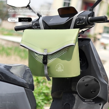 Sac frontal de depozitare pentru biciclete, material PVC plasă, capacitate 9L, model 1623, cu căptușeală