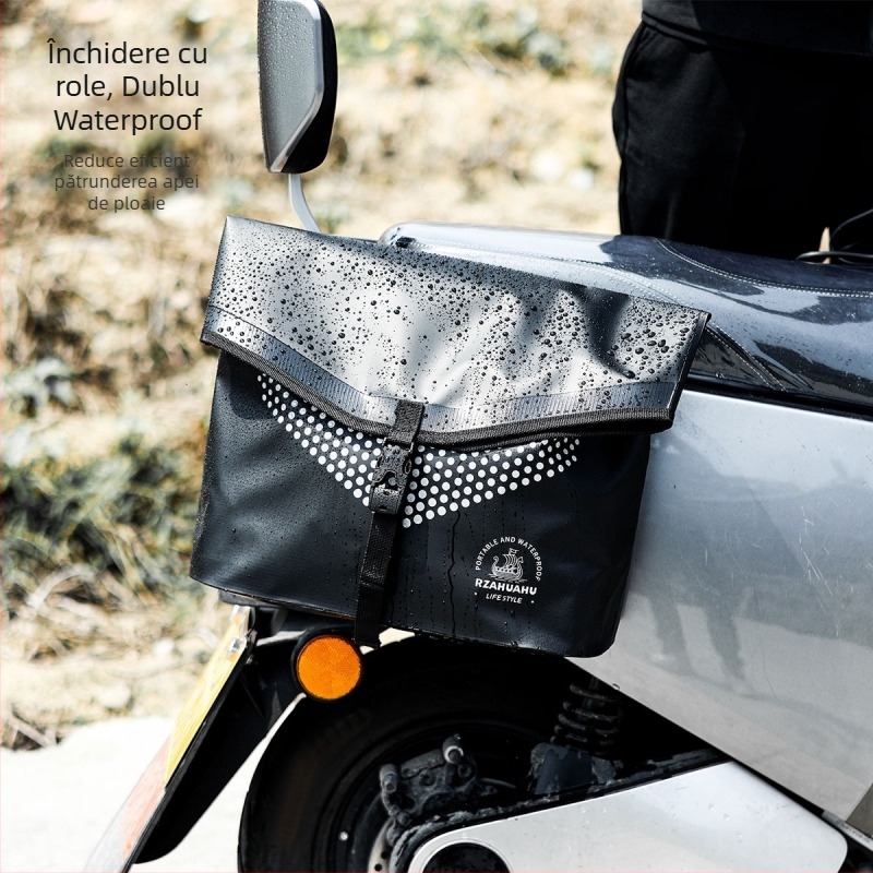 Sac frontal de depozitare pentru biciclete, material PVC plasă, capacitate 9L, model 1623, cu căptușeală