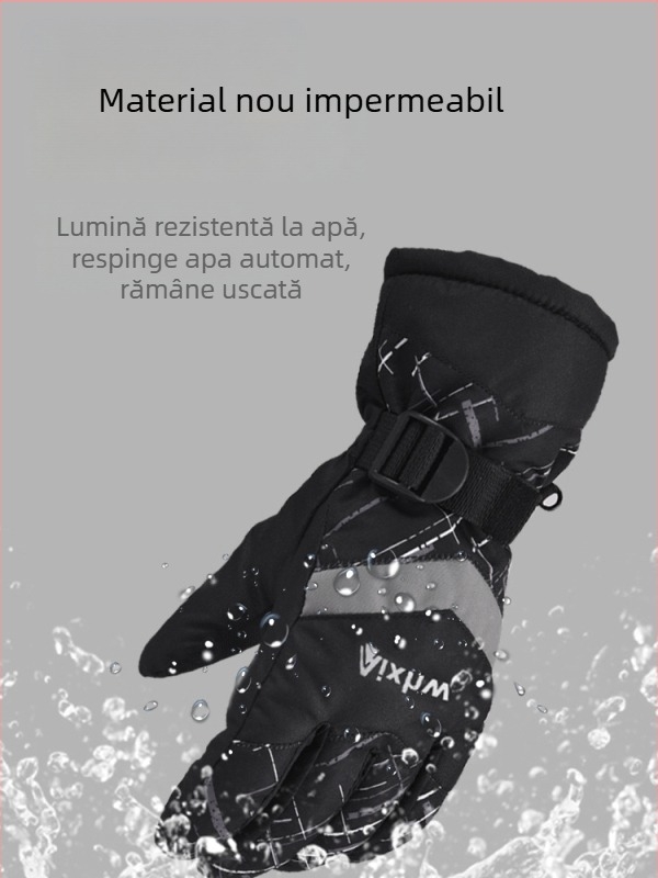 Mănuși de schi Aixhw – călduroase și rezistente la vânt, pentru adulți, sex neutru
