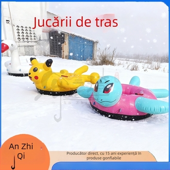 Inel de zăpadă tractabil, în formă de animal - PVC material, construcție îmbunătățită, model An zhiqi-snow, personalizare disponibilă, potrivit pentru alte condiții de zăpadă