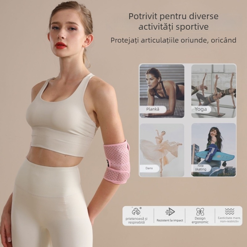 Protecții pentru coate pentru sport – umplutură din fibre de poliester, potrivire universală, protecție pentru cot, potrivite pentru patinaj, hochei pe gheață și antrenament tactic de alunecare