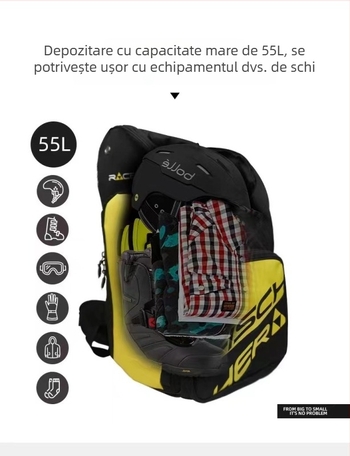 Rucsac de schi pentru transportul schiurilor și bocancilor de zăpadă - Marcă: 1