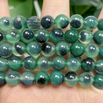 Mărgele din piatră, finisaj irizat, model totem, stil urban modern