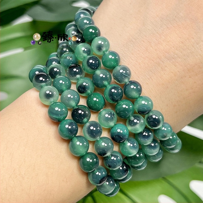 Mărgele din piatră, finisaj irizat, model totem, stil urban modern