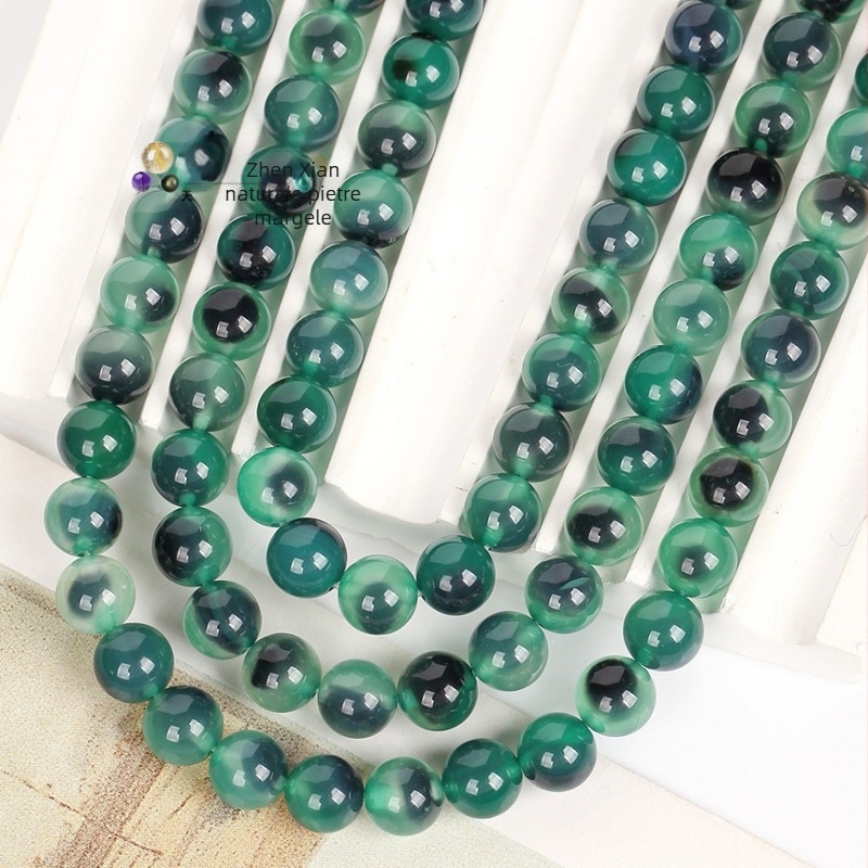 Mărgele din piatră, finisaj irizat, model totem, stil urban modern