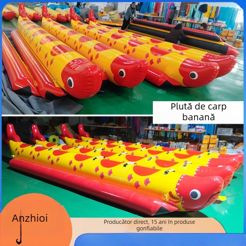 Snow Duck Banana Boat pentru zăpadă – PVC gros, barcă de schi pentru 2–5 persoane, model An zhiqi-snow, personalizare disponibilă