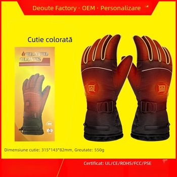 Deoute mănuși încălzite din nylon, cu alimentare USB, pentru iarnă, ciclism și schi în aer liber