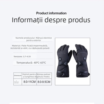 Deoute mănuși încălzite din nylon, cu alimentare USB, pentru iarnă, ciclism și schi în aer liber