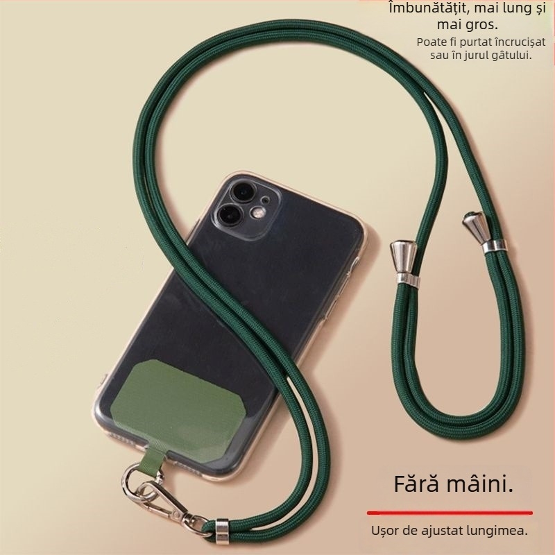 Lanyard pentru telefon mobil - șnur din nylon, țesătură din nylon, stil unisex, cataramă metalică