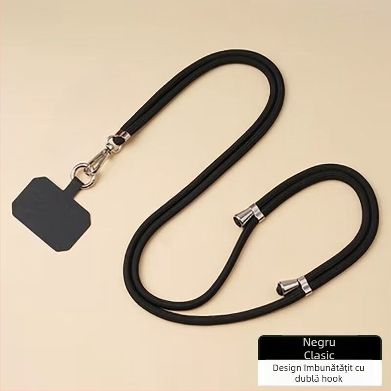 Lanyard pentru telefon mobil - șnur din nylon, țesătură din nylon, stil unisex, cataramă metalică