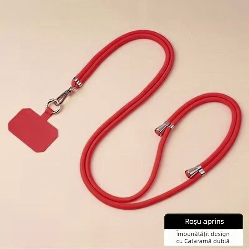 Lanyard pentru telefon mobil - șnur din nylon, țesătură din nylon, stil unisex, cataramă metalică