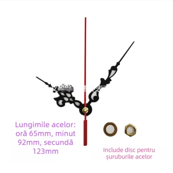 Mecanism de ceas cu cuarț pentru ramă foto – mișcare cu salt al secundelor, carcasă din plastic, stil modern minimalist (3268)