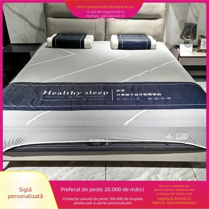 Set de textile pentru hotel: accesorii de pat din poliester cu model geometric abstract, stil hotelier