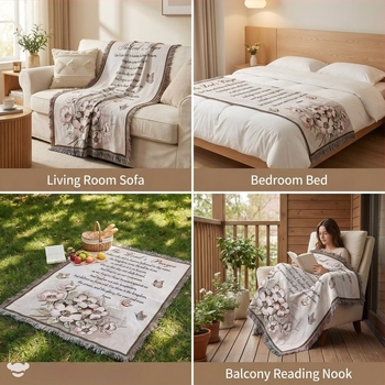 Tapiserie Nordic pentru canapea cu model plante și flori, material amestecat, 300–499 g, pentru toate anotimpurile, calitate premium