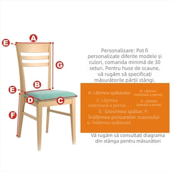 Husă de scaun pentru hoteluri și restaurante, poliester, stil modern minimalist, rezistentă la pete, impermeabilă, rezistentă la ulei