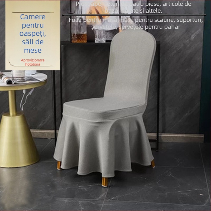 Husă de scaun pentru hoteluri și restaurante, poliester, stil modern minimalist, rezistentă la pete, impermeabilă, rezistentă la ulei