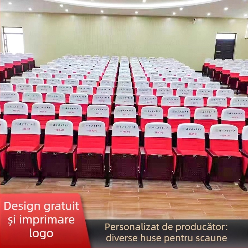 Acoperire pentru scaun de hotel, din poliester, formă dreptunghiulară, stil desen animat, țesătură principală 85% poliester; subcomponentă 90% bumbac, rezistentă la praf și decorativă.