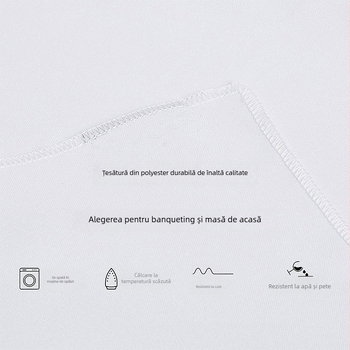 Față de masă - poliester, dreptunghiulară, impermeabilă, rezistentă la praf