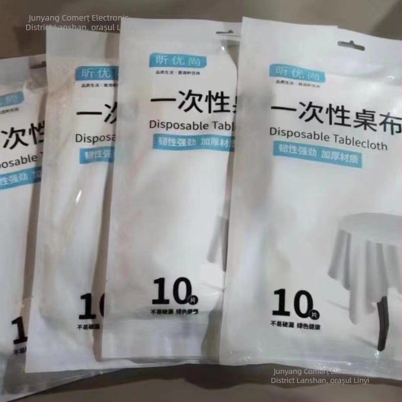 Față de masă PVC de unică folosință, potrivită pentru mese rotunde și pătrate, model fulg de zăpadă, stil modern minimalist