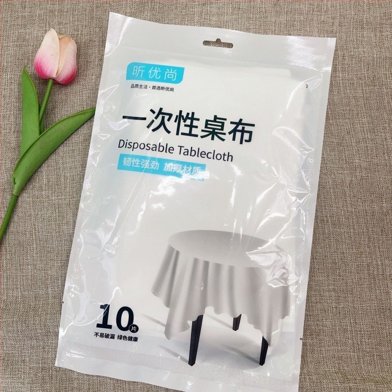 Față de masă PVC de unică folosință, potrivită pentru mese rotunde și pătrate, model fulg de zăpadă, stil modern minimalist