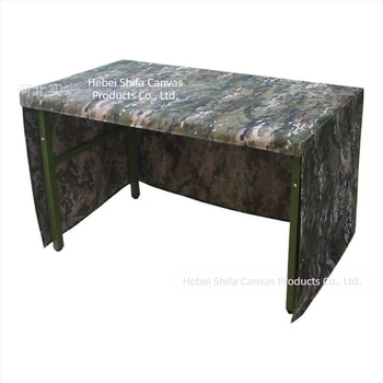 Față de masă impermeabilă camuflaj PVC, dreptunghiulară, model carouri