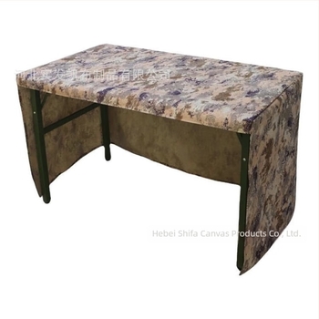 Față de masă impermeabilă camuflaj PVC, dreptunghiulară, model carouri
