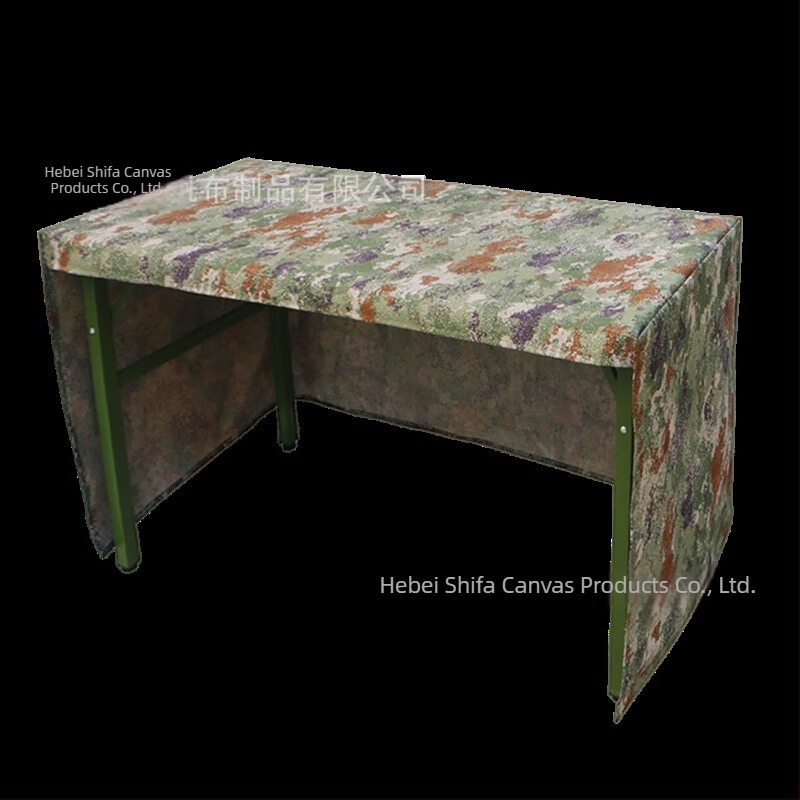 Față de masă impermeabilă camuflaj PVC, dreptunghiulară, model carouri