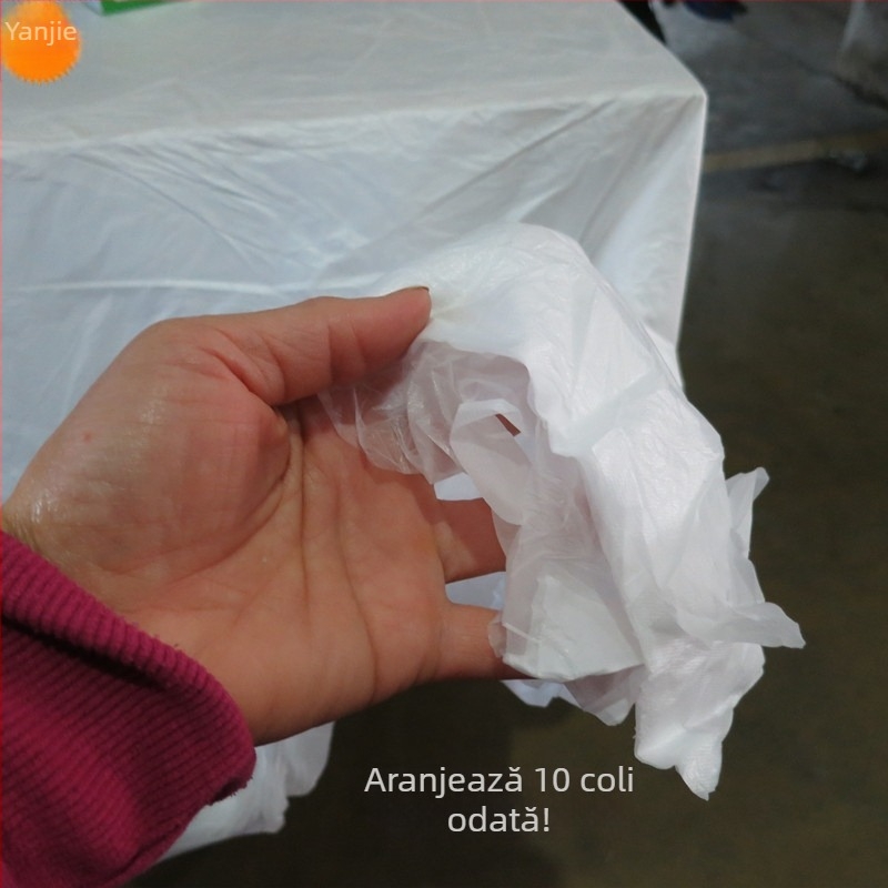 Față de masă de unică folosință, pătrată, din plastic, aspect satin imitat mătase, grosime 1, pachet de 100, pentru catering, restaurante și hoteluri