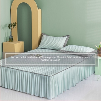 Set mat pentru pat – pliabil, stil minimalist modern; material: fibră de viscoză și ice silk; include ice silk mat