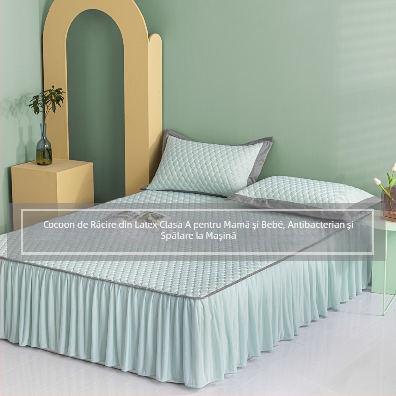 Set mat pentru pat – pliabil, stil minimalist modern; material: fibră de viscoză și ice silk; include ice silk mat