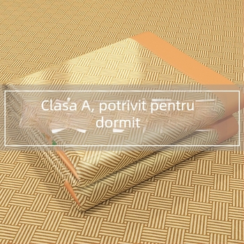 Ice Silk Mat – Pad de pat din răchită naturală, țesătură brodată, fibră chimică, calitate premium, stil chinezesc