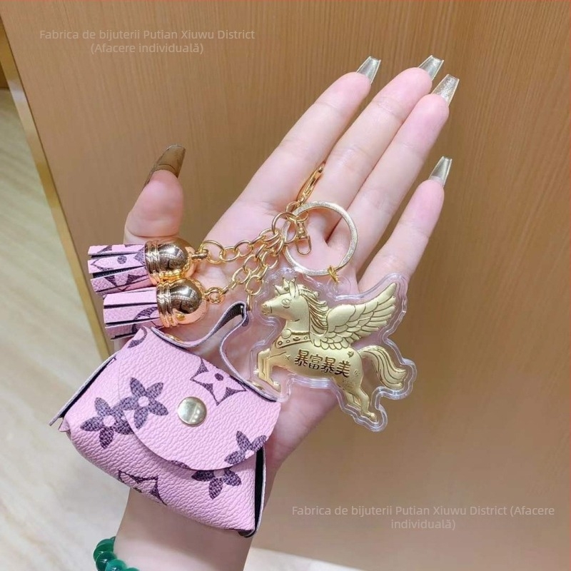 Breloc pentru chei - piele, aur 999 fin; stil modern simplu, cadou de afaceri (Piele; aur 999 fin; Stil modern simplu; Cadou de afaceri)