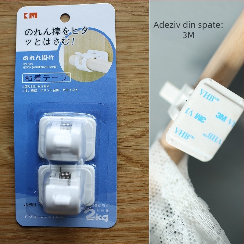 Cârlig de perdeu cu adeziv – plastic