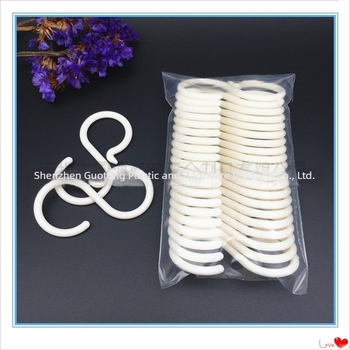 Cuier perdea de duș, cârlig în formă C, plastic PVC/PP/PE/ABS/Nylon, stil modern minimalist, sarcină 20–30 kg