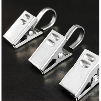 Set de clips pentru perdea cu cârlig, material: mătase cu model floral, stil universal