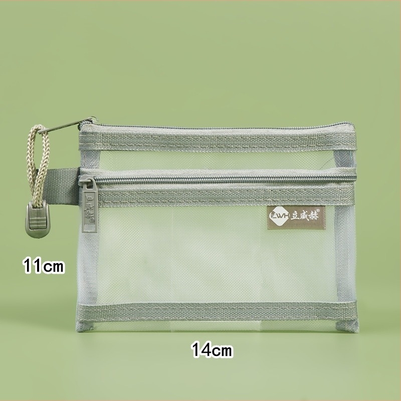 Liweihe EVA Organizator dublu-strat pentru carduri și accesorii, cu fermoar