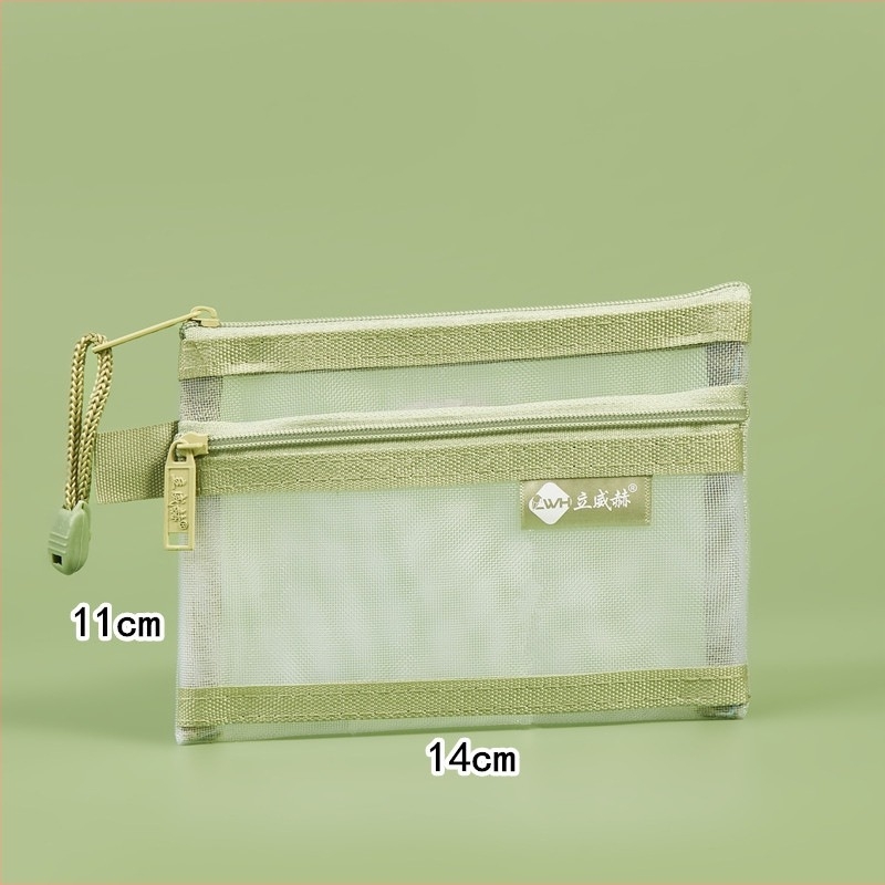 Liweihe EVA Organizator dublu-strat pentru carduri și accesorii, cu fermoar