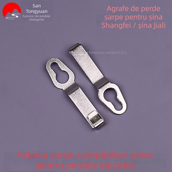 Cârlig pentru perdea în formă de șarpe, oțel inoxidabil, compatibil cu șinele Shang Fei Orbit/Gloria Orbit, stil modern minimalist
